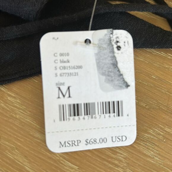 Free People Long Weekend Crop Tank Top Black, Size Medium, NWT - Picture 7 of 8